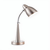 Minimalist Stylish Silver Cone Base Bedside Table Lamp Image - 6