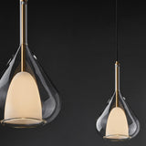 Minimalist Teardrop Clear Glass Pendant Light Image - 11