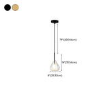 Minimalist Teardrop Clear Glass Pendant Light #size