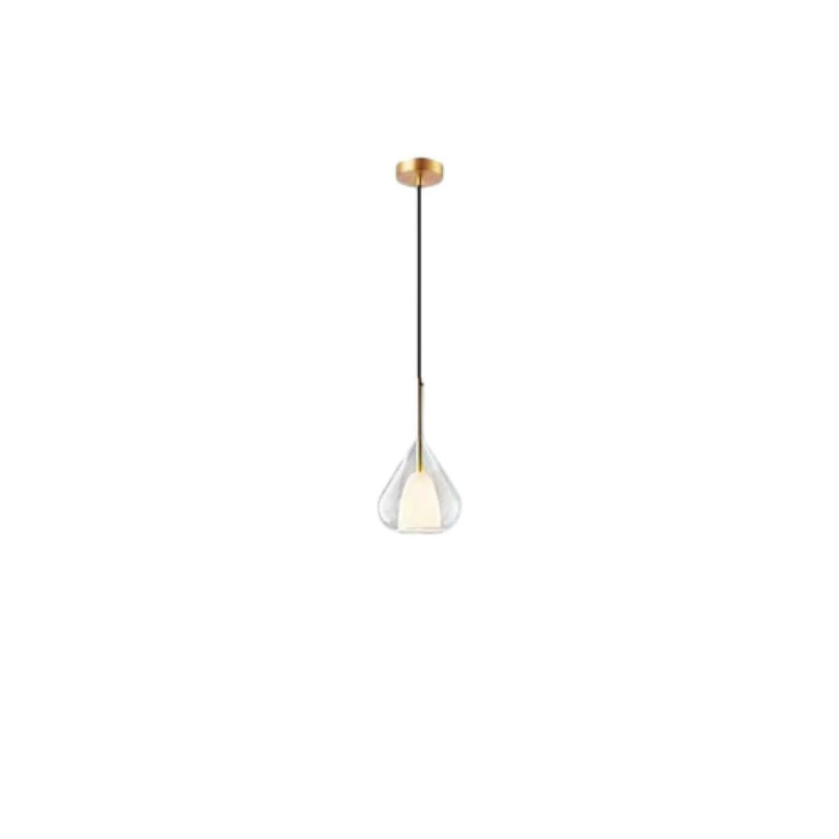 Minimalist Teardrop Clear Glass Pendant Light Image - 3