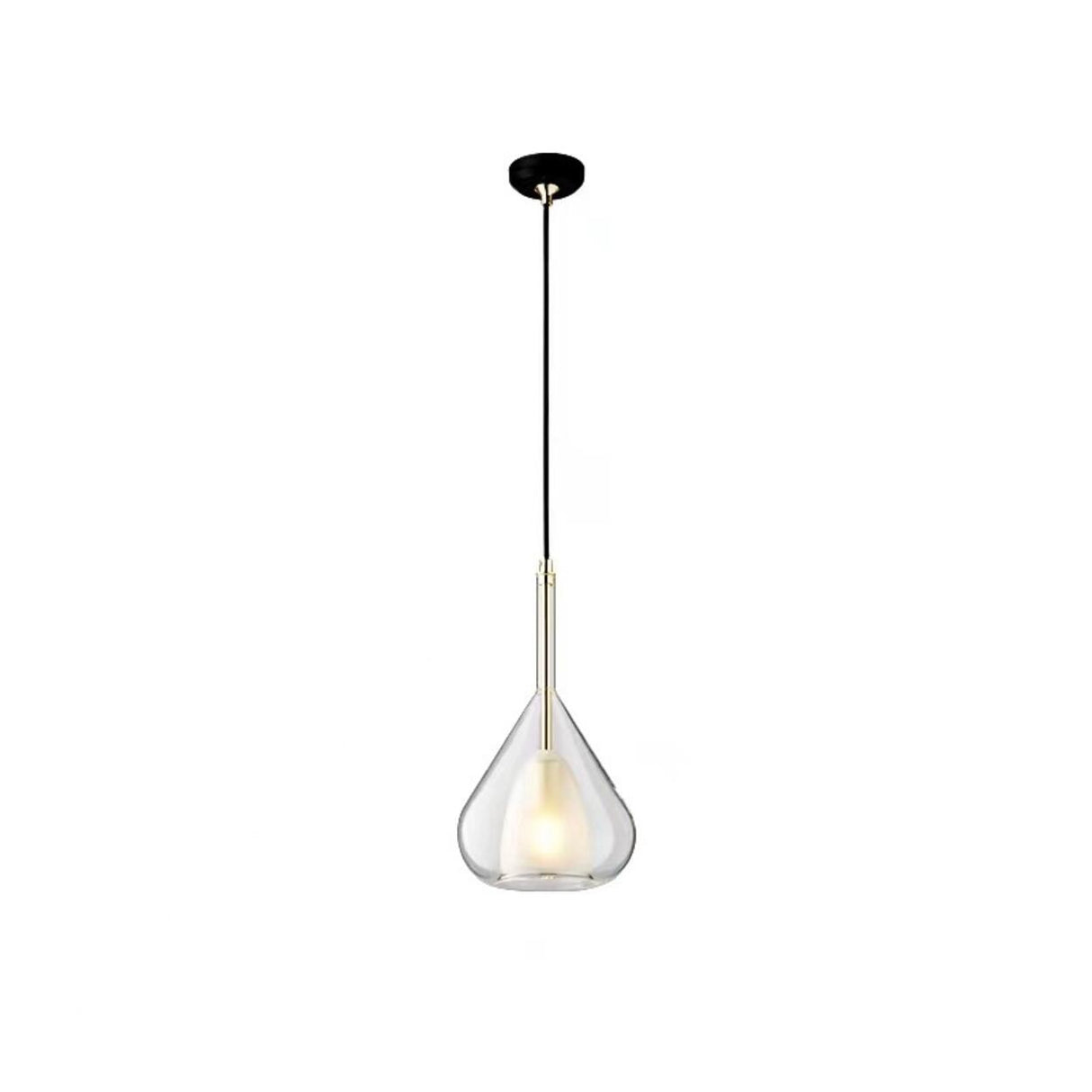 Minimalist Teardrop Clear Glass Pendant Light Image - 7