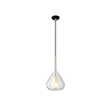 Minimalist Teardrop Clear Glass Pendant Light Image - 7