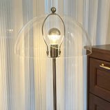 Minimalist Transparent Glass Dome LED Floor Lamp Image - 4