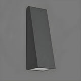 Minimalist Triangle Black Metal Outdoor LED Wall Light Image - 10