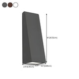 Minimalist Triangle Black Metal Outdoor LED Wall Light #size