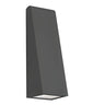 Minimalist Triangle Black Metal Outdoor LED Wall Light Image - 2