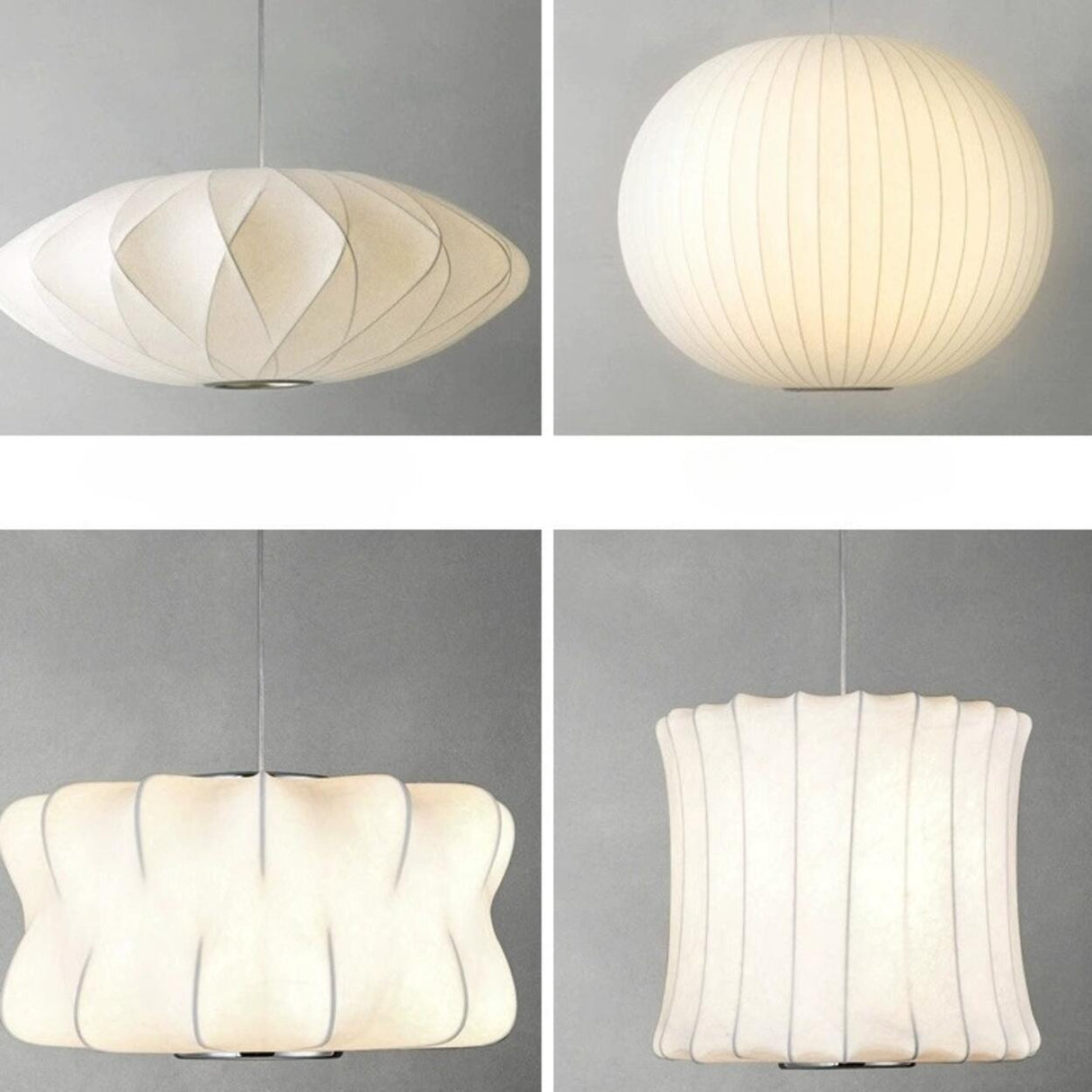 Minimalist Trio Fabric Geometric Living Room Pendant Light Image - 16