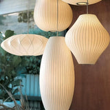 Minimalist Trio Fabric Geometric Living Room Pendant Light Image - 3