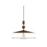 Minimalist UFO Metal Bedroom Pendant Light Flexible Length #size