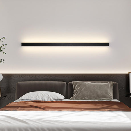 Minimalist Ultra-Slim Bedroom Linear Wall Sconce Image - 2