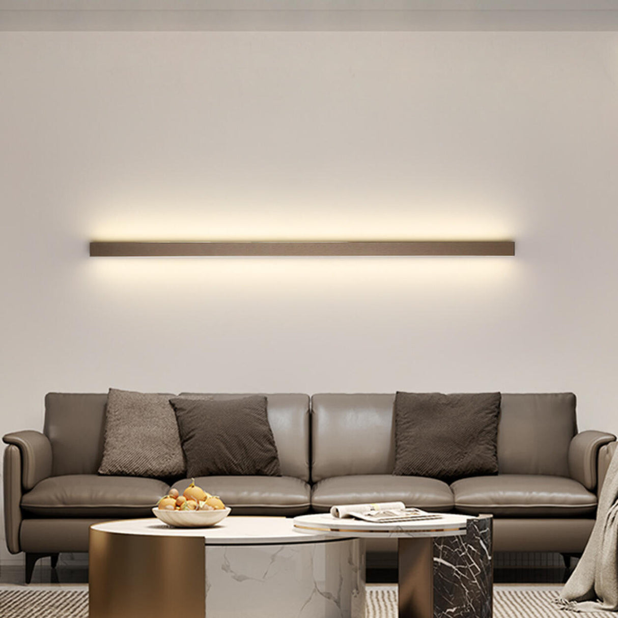 Minimalist Ultra-Slim Bedroom Linear Wall Sconce Image - 3