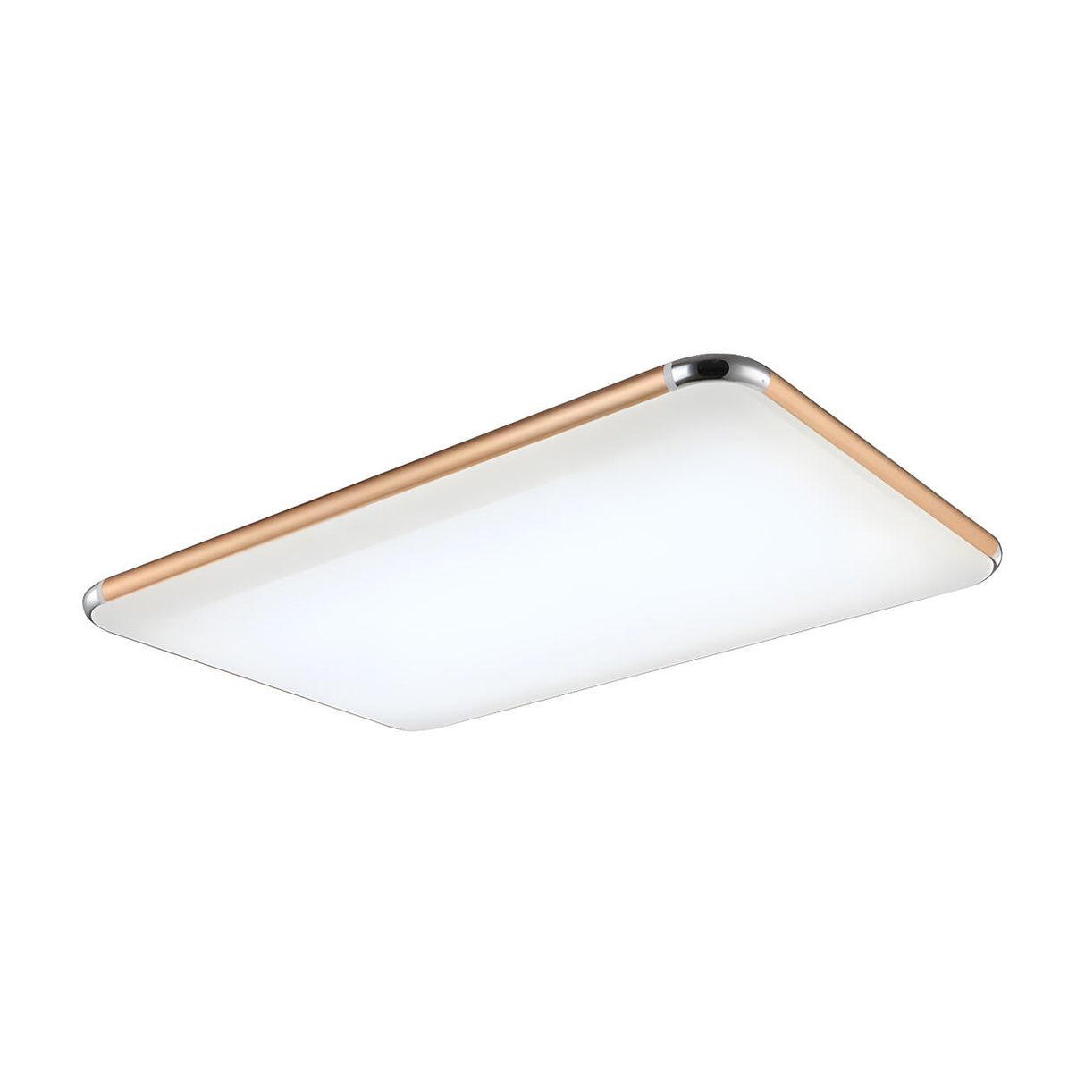 Minimalist Ultra-Thin Gold Square LED Flush Mount Light Image - 10