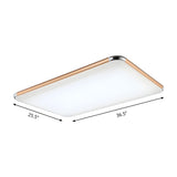 Minimalist Ultra-Thin Gold Square LED Flush Mount Light Image - 11