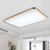 Minimalist Ultra-Thin Gold Square LED Flush Mount Light Image - 12