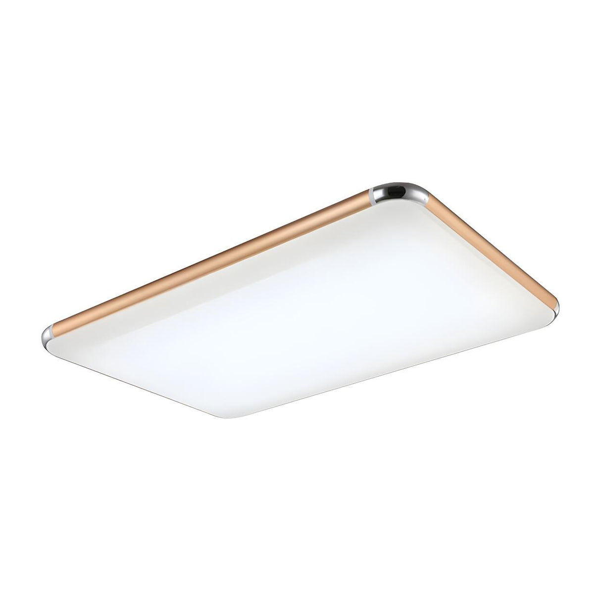 Minimalist Ultra-Thin Gold Square LED Flush Mount Light Image - 14