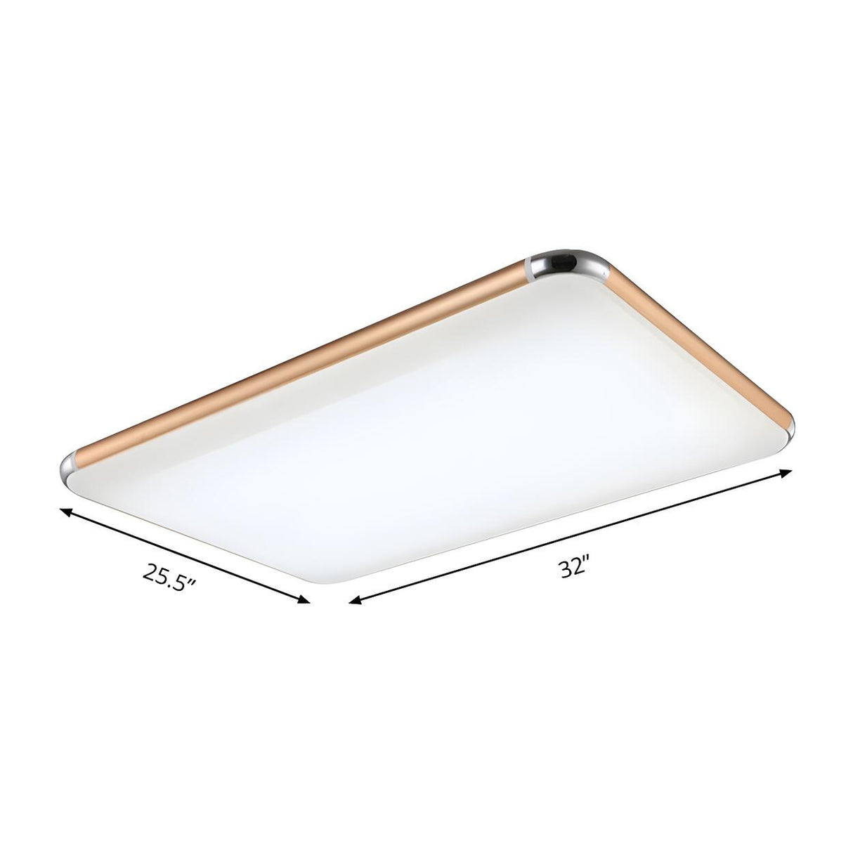 Minimalist Ultra-Thin Gold Square LED Flush Mount Light Image - 15