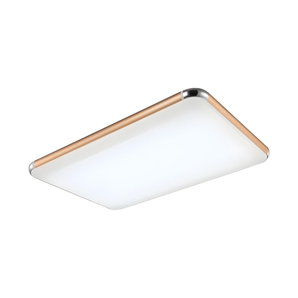 Minimalist Ultra-Thin Gold Square LED Flush Mount Light Image - 18