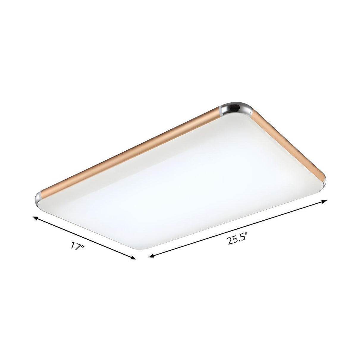 Minimalist Ultra-Thin Gold Square LED Flush Mount Light Image - 19