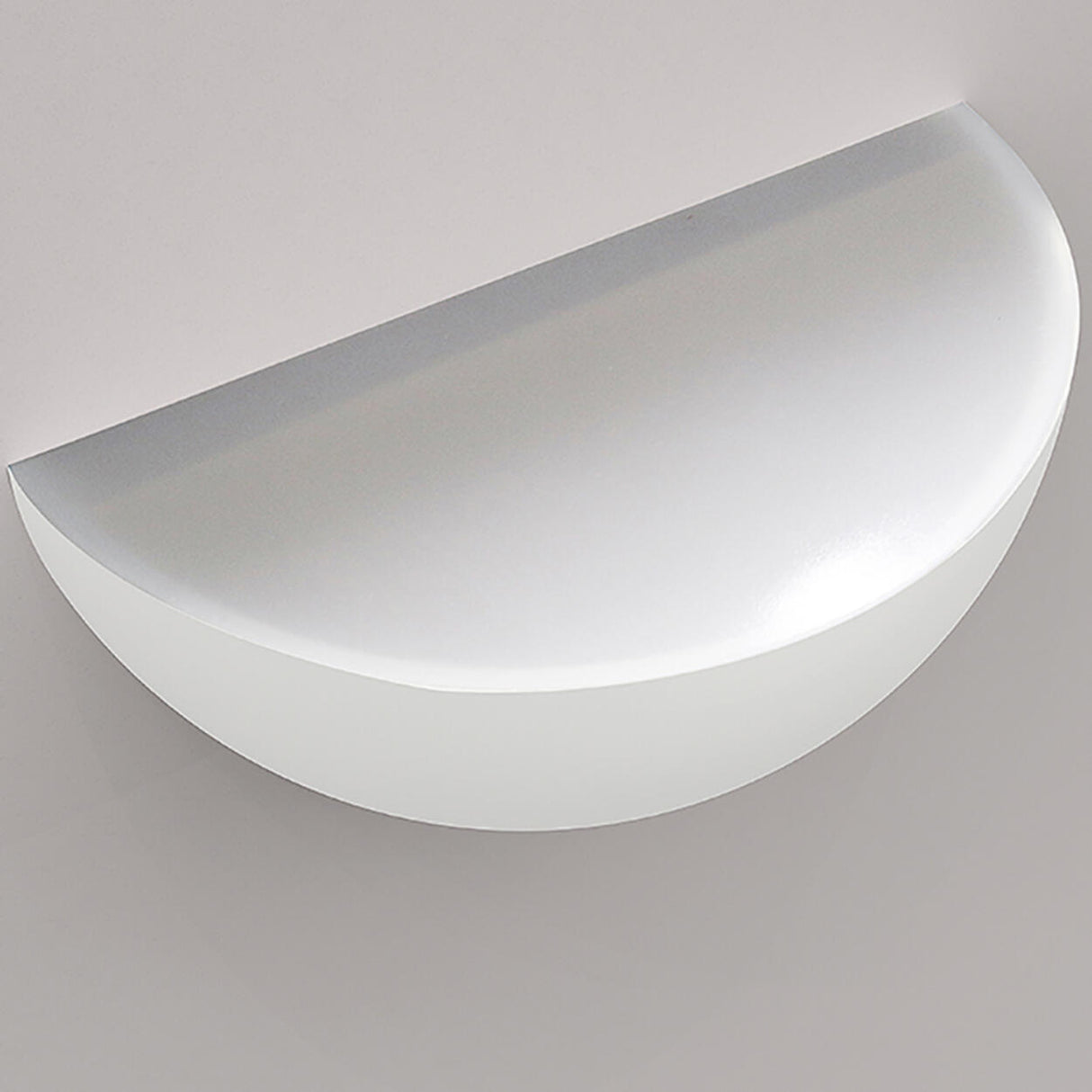 Minimalist Uplight White Half Moon LED Wall Sconce Image - 11