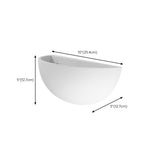 Minimalist Uplight White Half Moon LED Wall Sconce #size