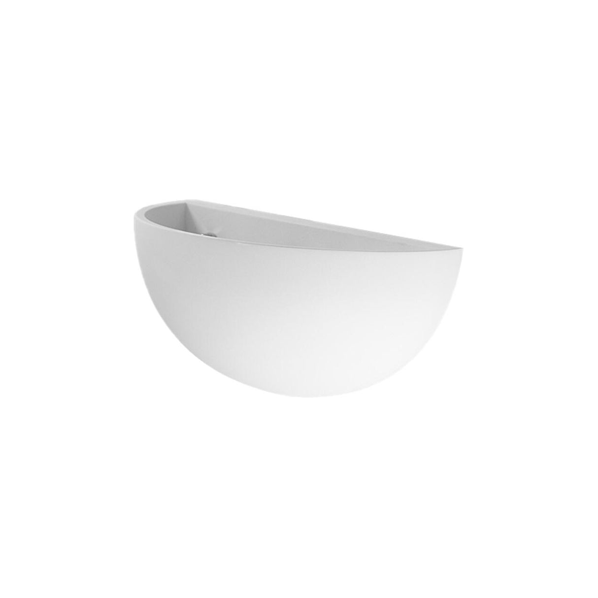 Minimalist Uplight White Half Moon LED Wall Sconce Image - 6