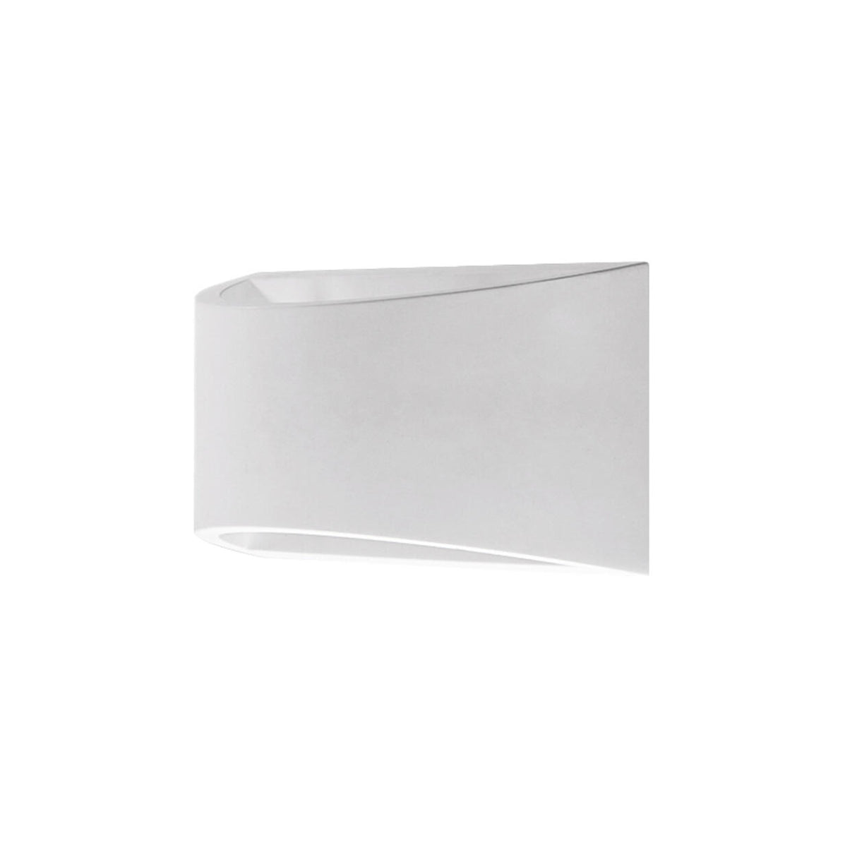 Minimalist Uplight White Half Moon LED Wall Sconce Image - 7