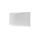 Minimalist Uplight White Half Moon LED Wall Sconce Image - 7