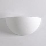 Minimalist Uplight White Half Moon LED Wall Sconce Image - 8