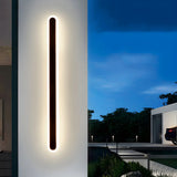 Minimalist Vertical Black Acrylic Exterior Wall Light Image - 1