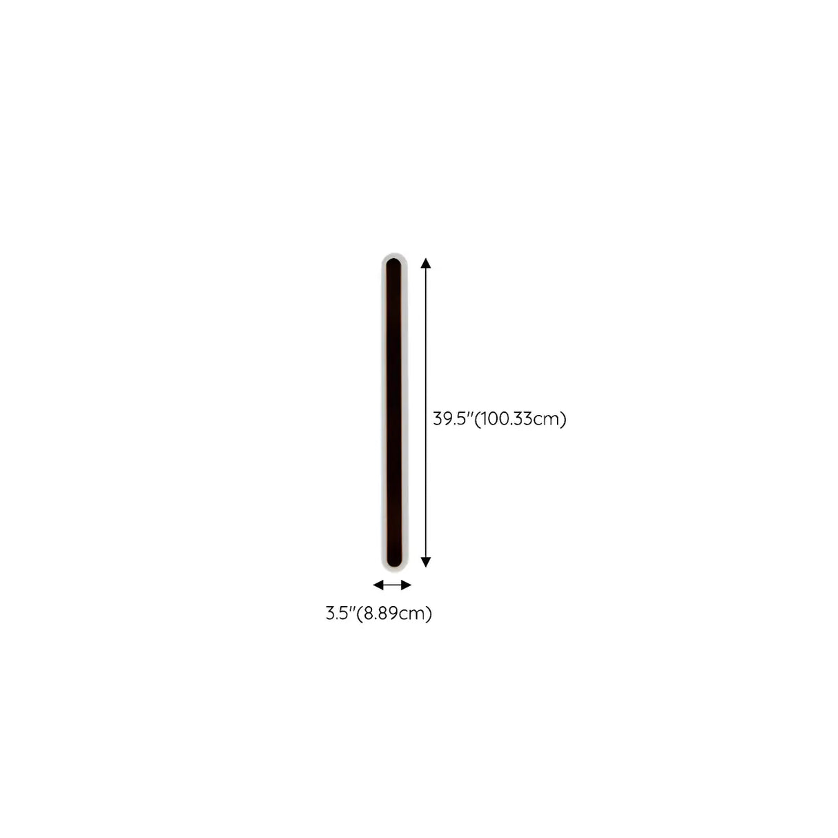 Minimalist Vertical Black Acrylic Exterior Wall Light Image - 18