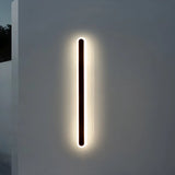 Minimalist Vertical Black Acrylic Exterior Wall Light Image - 7