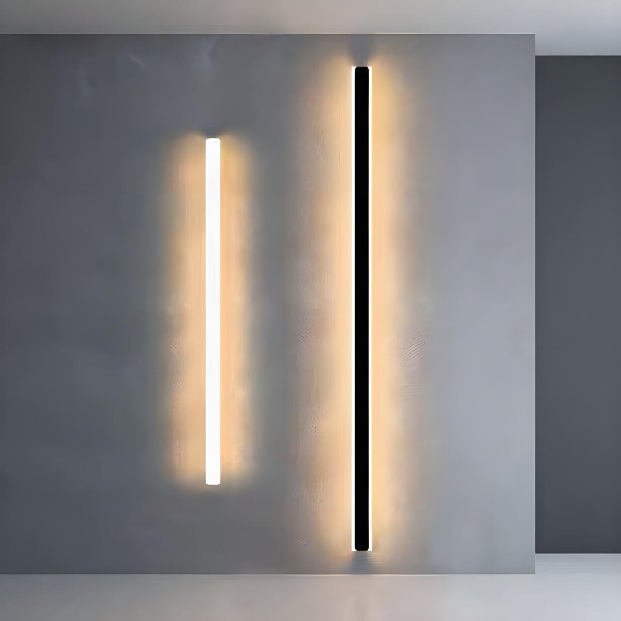 Minimalist Vertical Metal LED Wall Light Fixture Image - 6