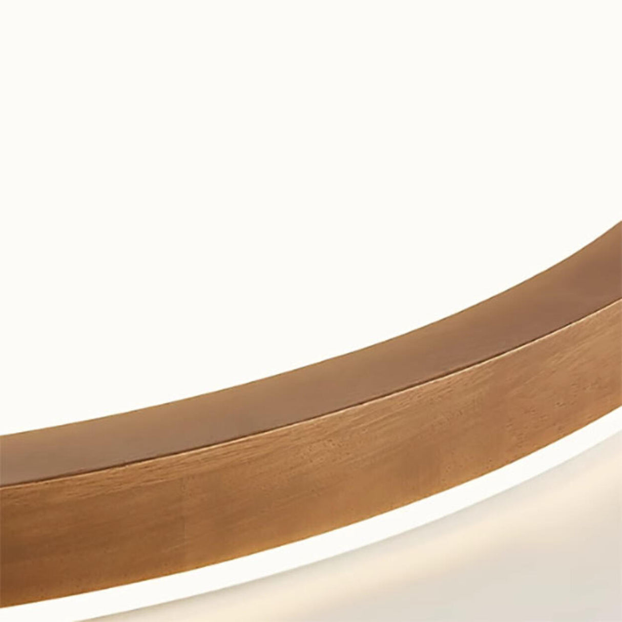 Minimalist Walnut Wood Circle Flush Mount Ceiling Light Image - 24