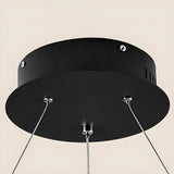 Minimalist Wave Cloud  Acrylic Bedroom Black Chandelier Image - 10