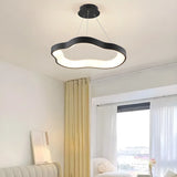 Minimalist Wave Cloud  Acrylic Bedroom Black Chandelier Image - 5