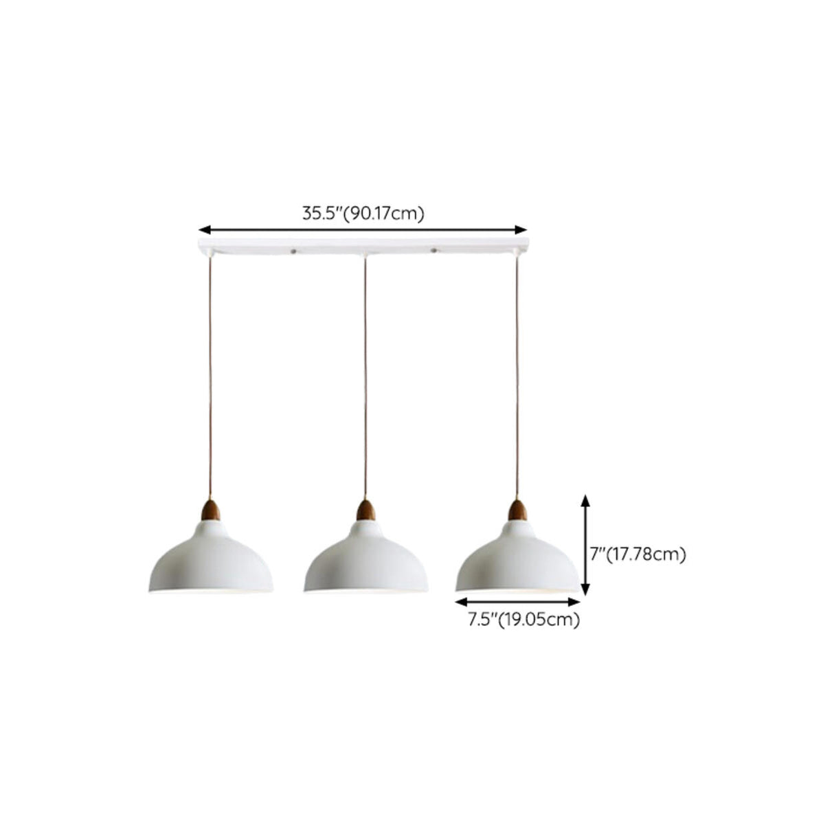 Minimalist White 3-Light Bowl Island Pendant Light Image - 12