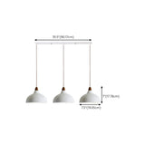 Minimalist White 3-Light Bowl Island Pendant Light Image - 12