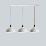 Minimalist White 3-Light Bowl Island Pendant Light Image - 2