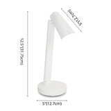 Minimalist White Adjustable Cone LED Study Table Lamp #size