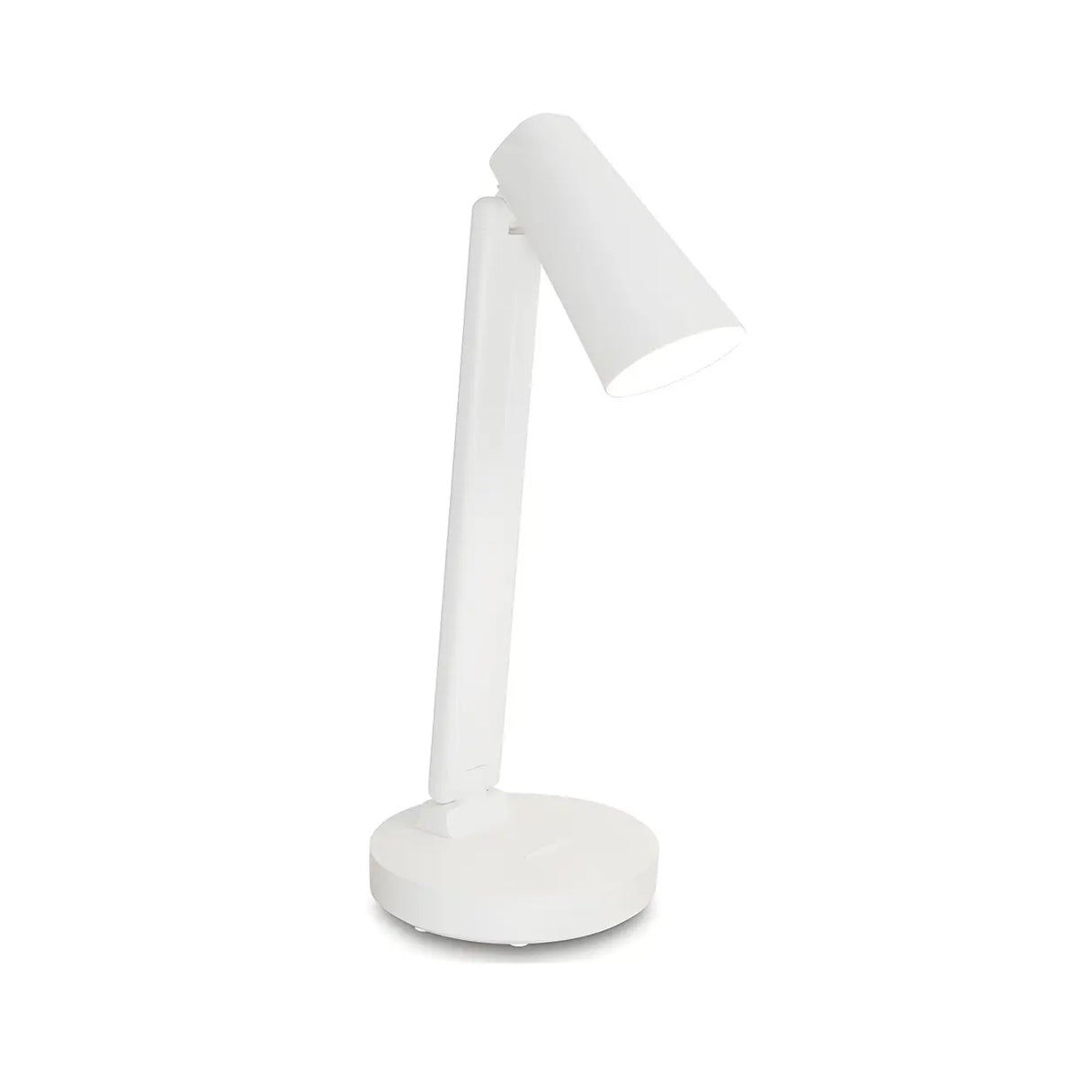 Minimalist White Adjustable Cone LED Study Table Lamp Image - 2