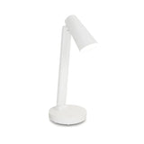 Minimalist White Adjustable Cone LED Study Table Lamp Image - 6