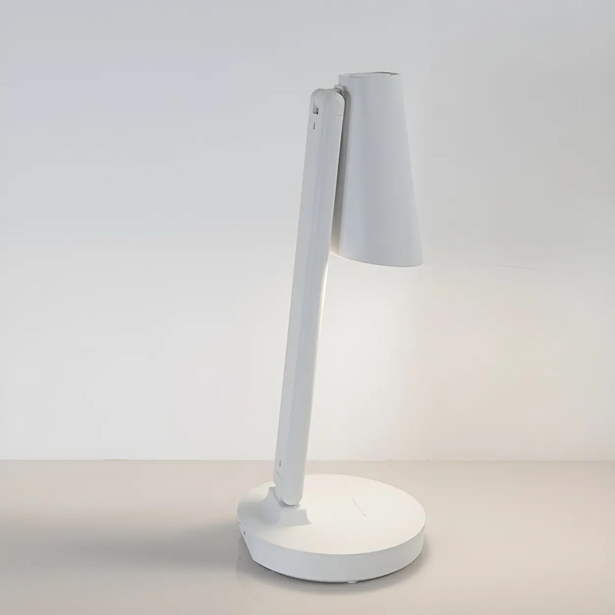 Minimalist White Adjustable Cone LED Study Table Lamp Image - 7