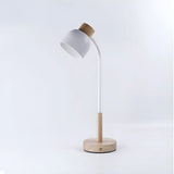 Minimalist White Bowl Shape Shade Metal Table Lamp Image - 7