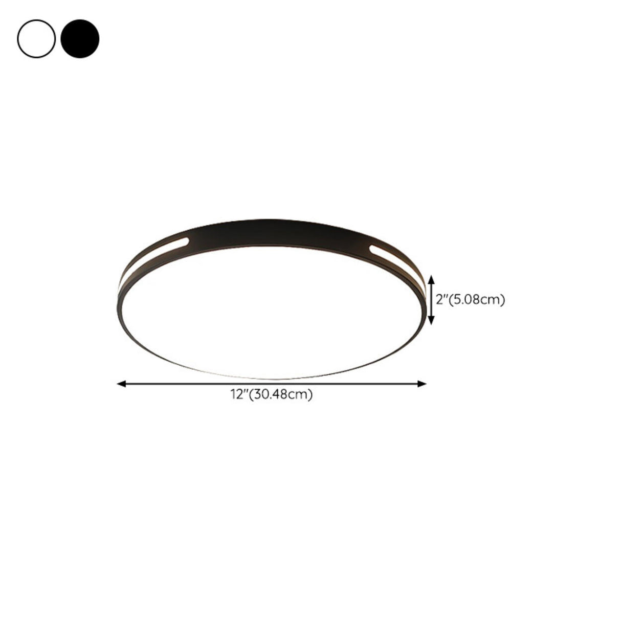 Minimalist White Circle LED Flush Mount Ceiling Light 