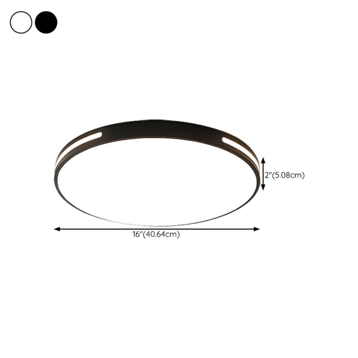 Minimalist White Circle LED Flush Mount Ceiling Light Image - 15