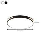 Minimalist White Circle LED Flush Mount Ceiling Light Image - 15