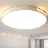 Minimalist White Circle LED Flush Mount Ceiling Light Image - 4