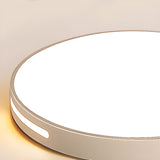 Minimalist White Circle LED Flush Mount Ceiling Light Image - 9