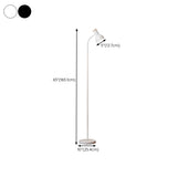 Minimalist White Cone Bedside Reading Floor Lamp #size