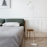 Minimalist White Cone Bedside Reading Floor Lamp Image - 4